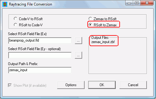 ray tracing file conversion