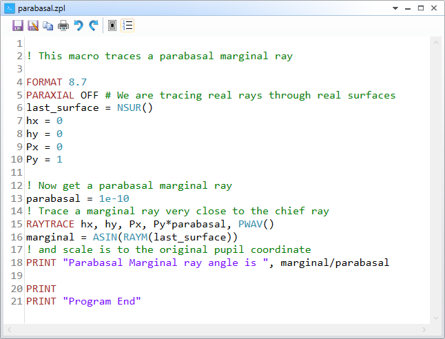 How to trace a parabasal ray