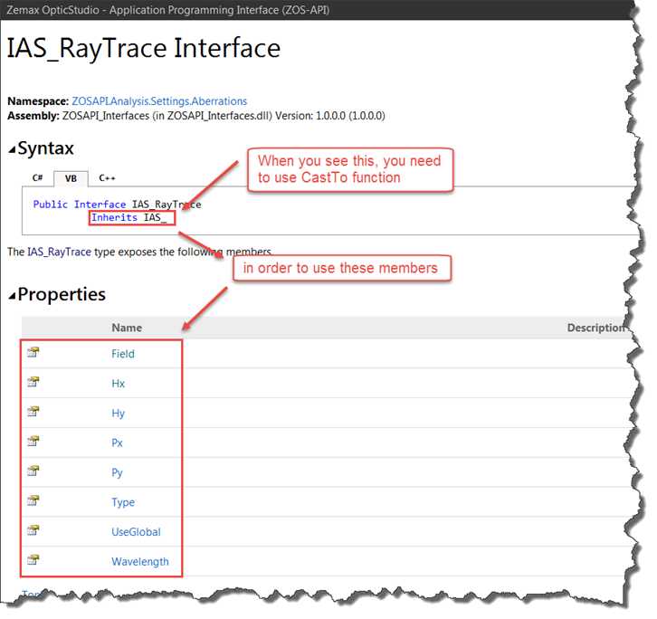 IAS_RayTrace Interface