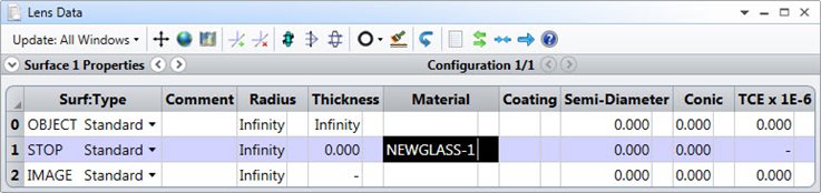 lens data editor