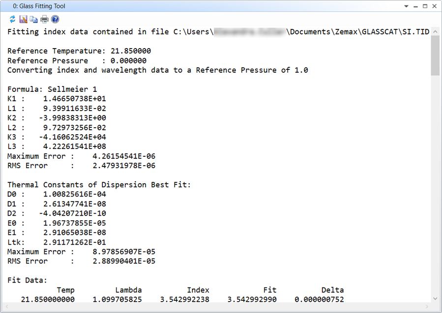 Fitting index data in OpticStudio – Knowledgebase