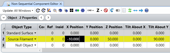 X position
