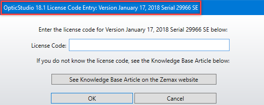 prompted to enter license code