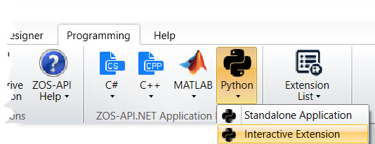 Programming > Python > Interactive Extension