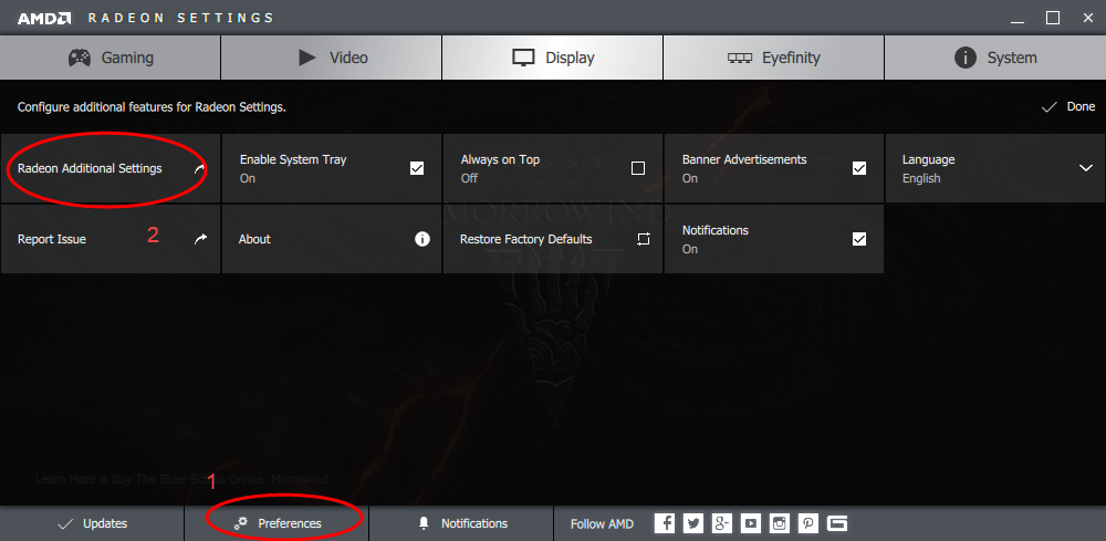graphics global settings