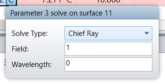 Chief Ray Solve