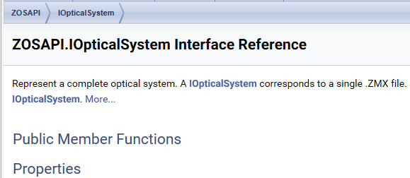 Attributes of IOpticalSystem