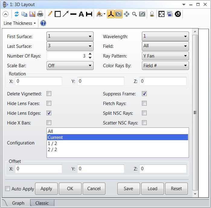 3D Layout Settings