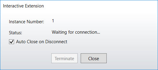 Interactive Extension Window