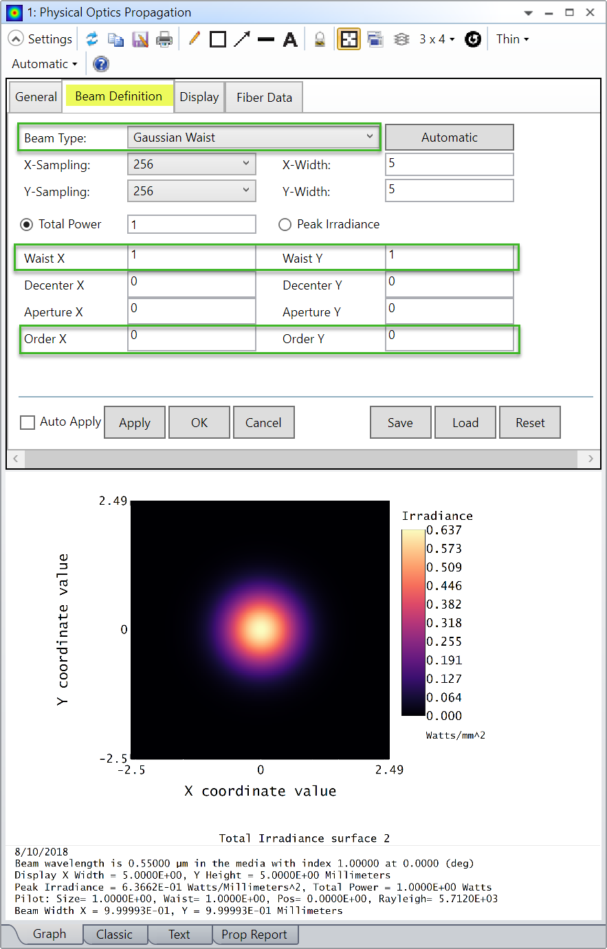 Physical Optics Propogation