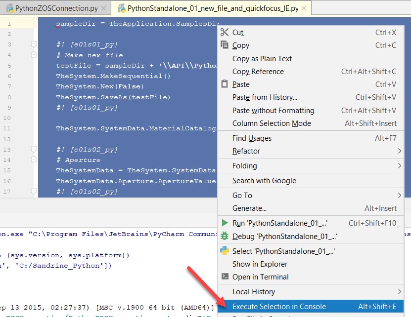Execute Selection in Console