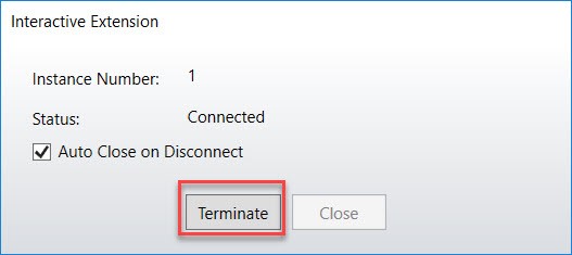 Terminate Interactive Extension