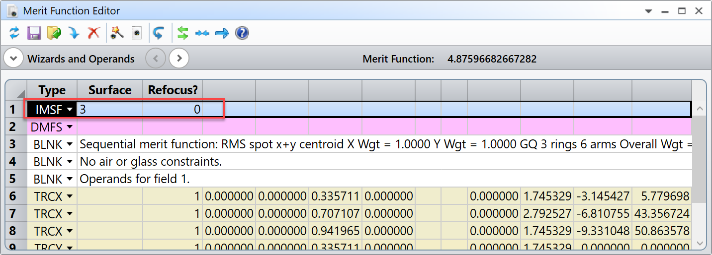 Merit function editor