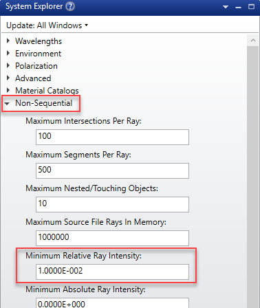 Non-Sequential_tab_of_General_dialog_showing_energy_thresholds