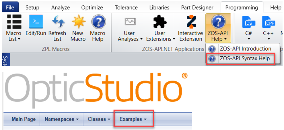 ZOSAPI Syntax Help File - Examples