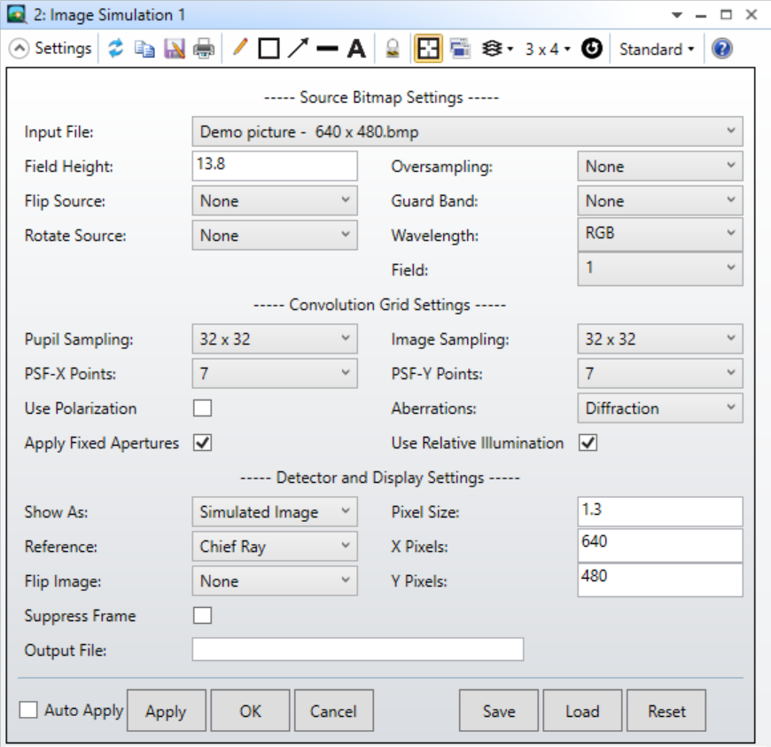 Setting up the Image Simulation Analysis