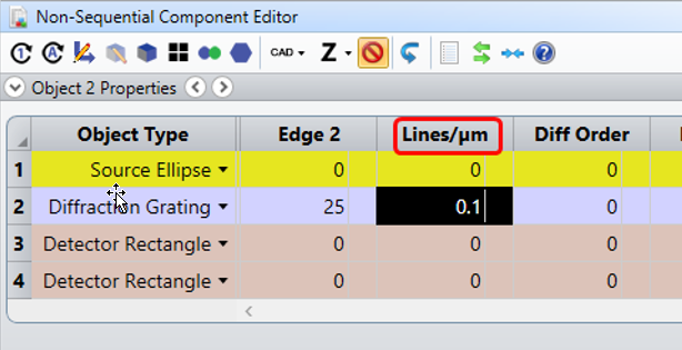 Diffraction Grating object