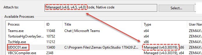 UDOC debugger