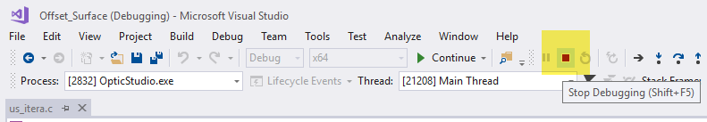 Stop debugger